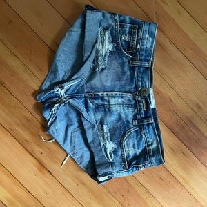 COBAINE BANDITS LOW WAIST DENIM SHORT